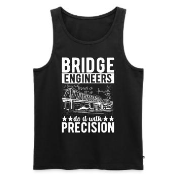 Ingénieur des ponts Construction de ponts - Débardeur bio Premium Homme - noir - Devant - AI Model Male 178 light (178cm)