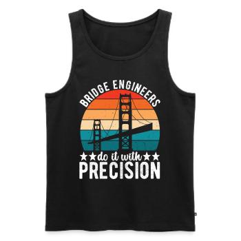 Bridge Engineer Bridge Construction - Men's Premium Organic Tank Top - black - Front - AI Model Male 178 light (178cm)
