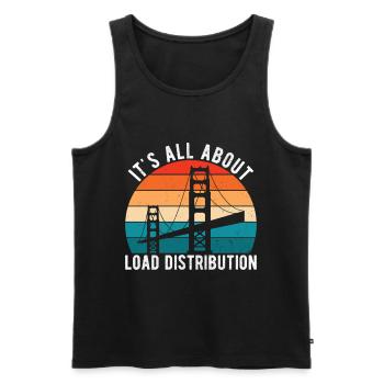 Bridge Engineer Bridge Construction - Men's Premium Organic Tank Top - black - Front - AI Model Male 178 light (178cm)