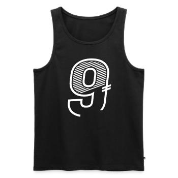 Nummer 9 Sport Trikot 9. Geburtstag - Männer Premium Bio Tank Top - Schwarz - Vorne - Michal (187cm)