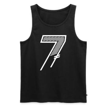 Nummer 7 Sport Trikot 7. Geburtstag - Männer Premium Bio Tank Top - Schwarz - Vorne - Michal (187cm)