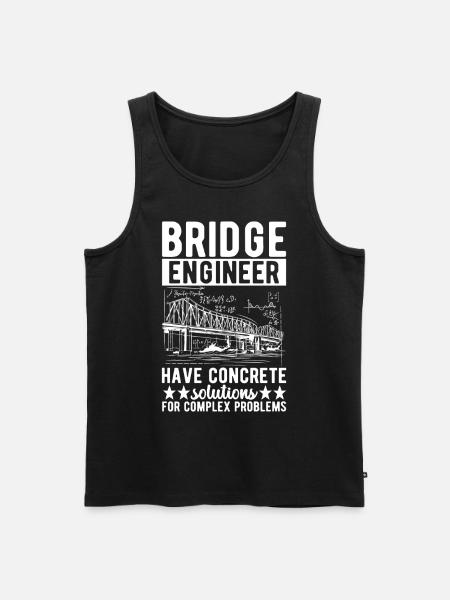 Bridge Engineer Bridge Construction - Men's Premium Organic Tank Top - black