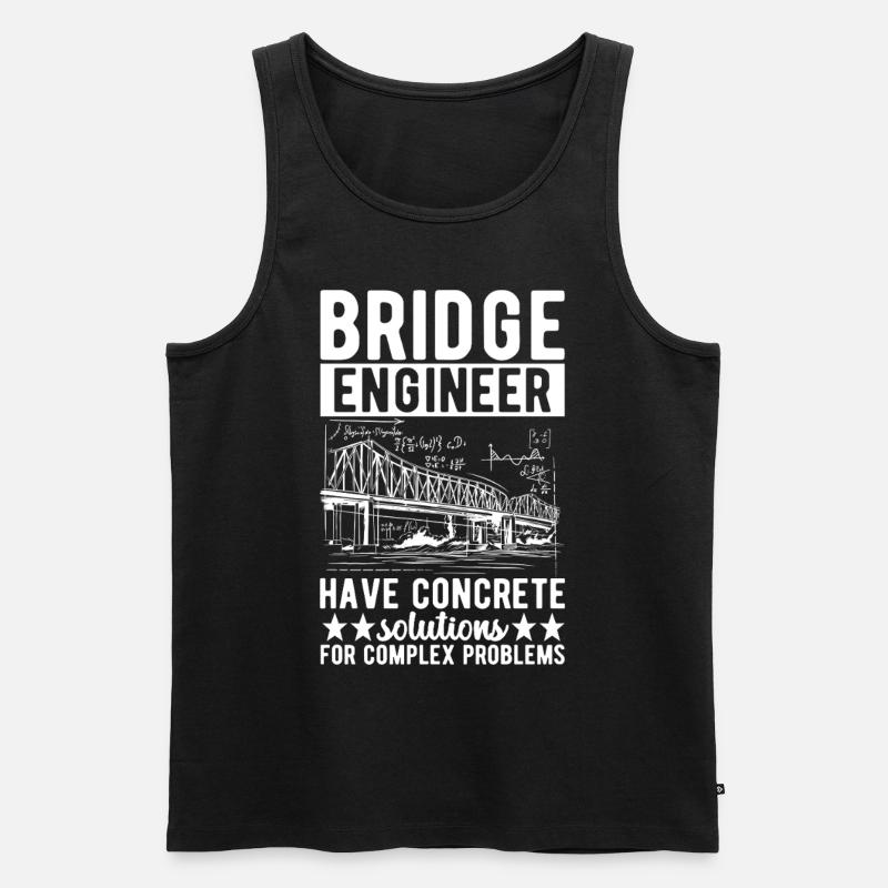 Bridge Engineer Bridge Construction - Men's Premium Organic Tank Top - black