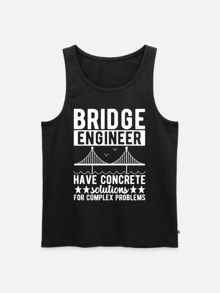 Bridge Engineer Bridge Construction - Men's Premium Organic Tank Top - black