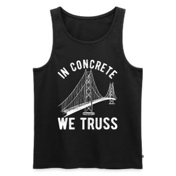Bridge Engineer Bridge Construction - Men's Premium Organic Tank Top - black - Front - AI Model Male 178 light (178cm)