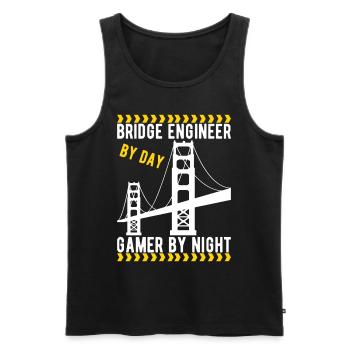 Bridge Engineer Bridge Construction - Men's Premium Organic Tank Top - black - Front - AI Model Male 178 light (178cm)