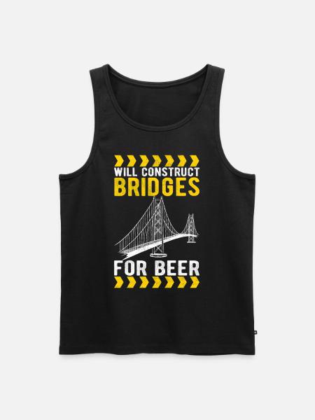 Bridge Engineer Bridge Construction - Men's Premium Organic Tank Top - black