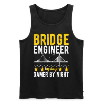 Bridge Engineer Bridge Construction - Men's Premium Organic Tank Top - black - Front - Michal (187cm)