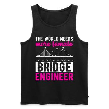 Bridge Engineer Bridge Construction - Men's Premium Organic Tank Top - black - Front - Michal (187cm)
