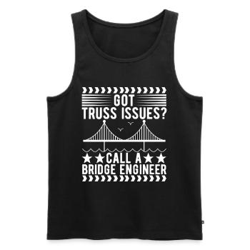 Bridge Engineer Bridge Construction - Men's Premium Organic Tank Top - black - Front - Michal (187cm)