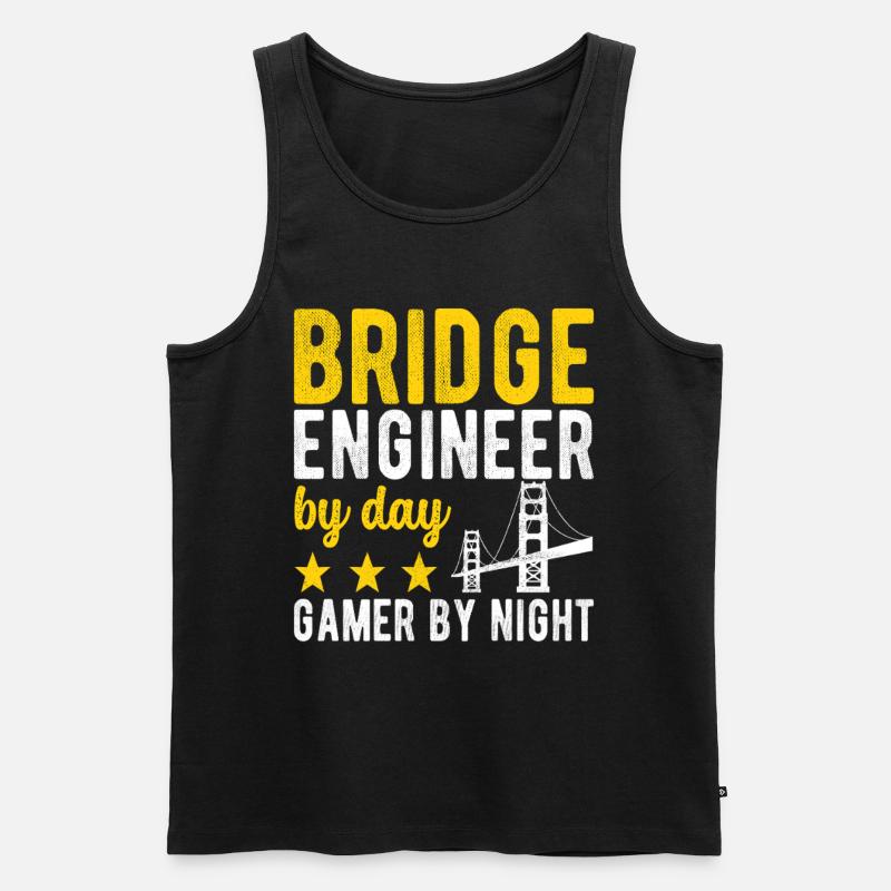 Bridge Engineer Bridge Construction - Men's Premium Organic Tank Top - black