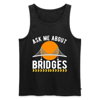 Bridge Engineer Bridge Construction - Men's Premium Organic Tank Top - black - Front - Michal (187cm)