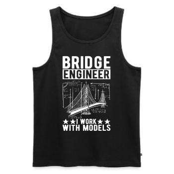 Bridge Engineer Bridge Construction - Men's Premium Organic Tank Top - black - Front - Michal (187cm)