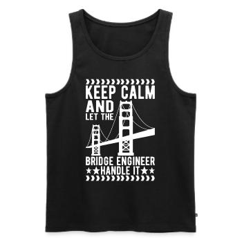 Bridge Engineer Bridge Construction - Men's Premium Organic Tank Top - black - Front - Michal (187cm)