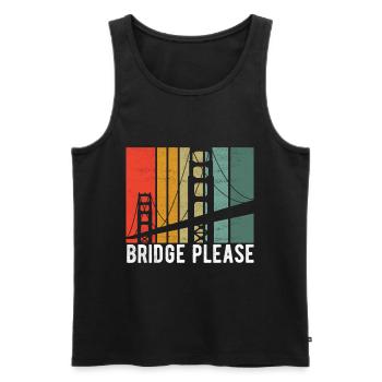 Ingénieur des ponts Construction de ponts - Débardeur bio Premium Homme - noir - Devant - Michal (187cm)