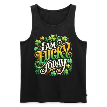 Jour de chance aujourd’hui Saint-Patrick - Débardeur bio Premium Homme - noir - Devant - Michal (187cm)