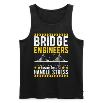 Ingénieur des ponts Construction de ponts - Débardeur bio Premium Homme - noir - Devant - Michal (187cm)