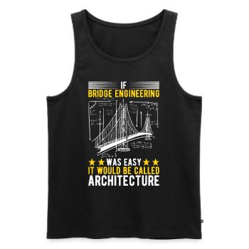 Ingénieur des ponts Construction de ponts - Débardeur bio Premium Homme - noir - Devant - Michal (187cm)