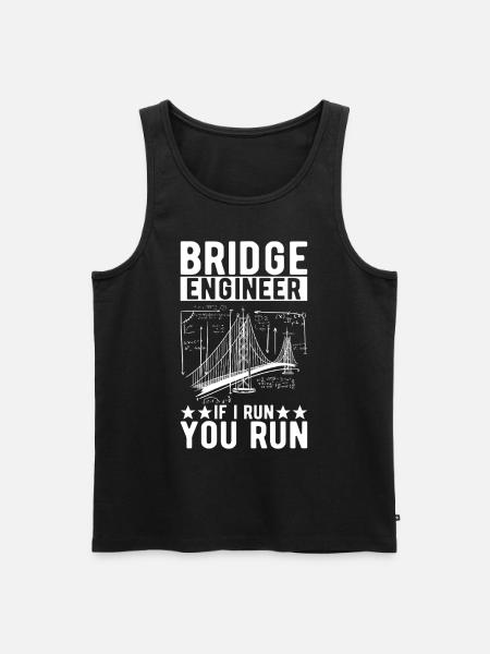 Bridge Engineer Bridge Construction - Men's Premium Organic Tank Top - black