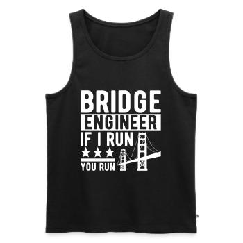 Ingénieur des ponts Construction de ponts - Débardeur bio Premium Homme - noir - Devant - Michal (187cm)