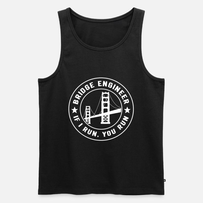 Bridge Engineer Bridge Construction - Men's Premium Organic Tank Top - black