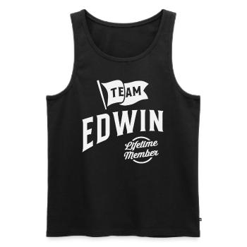 Team Edwin Lebenslanges Mitglied Personalisierter Name Edwin - Männer Premium Bio Tank Top - Schwarz - Vorne - AI Model Male 178 light (178cm)