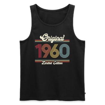 Original 1960 - 65 Geburtstag Männer Frauen Retro - Männer Premium Bio Tank Top - Schwarz - Vorne - AI Model Male 178 light (178cm)
