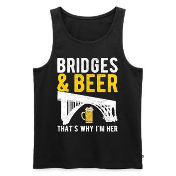 Bridge Engineer Bridge Construction - Men's Premium Organic Tank Top - black - Front - Michal (187cm)