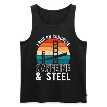Bridge Engineer Bridge Construction - Men's Premium Organic Tank Top - black - Front - Michal (187cm)