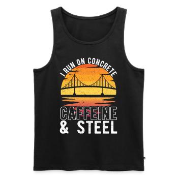 Bridge Engineer Bridge Construction - Men's Premium Organic Tank Top - black - Front - Michal (187cm)