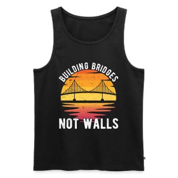 Bridge Engineer Bridge Construction - Men's Premium Organic Tank Top - black - Front - AI Model Male 178 light (178cm)