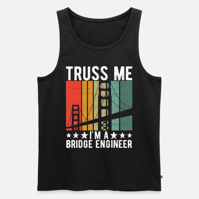 Bridge Engineer Bridge Construction - Men's Premium Organic Tank Top - black