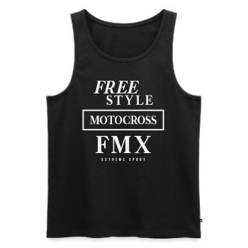 Extreme Sport Freestyle Motocross FMX - Men's Premium Organic Tank Top - black - Front - AI Model Male 178 light (178cm)