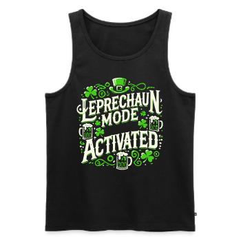 Le mode lutin active la célébration de la Saint-Patrick - Débardeur bio Premium Homme - noir - Devant - Michal (187cm)