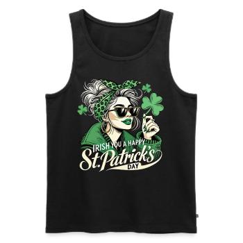 Style irlandais pour la Saint-Patrick - Débardeur bio Premium Homme - noir - Devant - Michal (187cm)