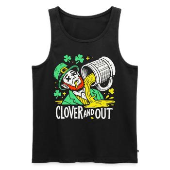 clover and out St. Patrick's Day Spaß - Männer Premium Bio Tank Top - Schwarz - Vorne - Michal (187cm)
