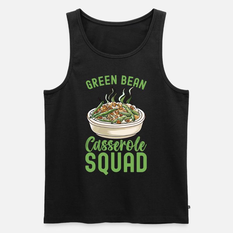 Grüne Bohnen Auflauf - Männer Premium Bio Tank Top - Schwarz