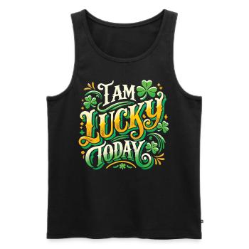 Je suis heureux aujourd’hui de la Saint-Patrick - Débardeur bio Premium Homme - noir - Devant - Michal (187cm)