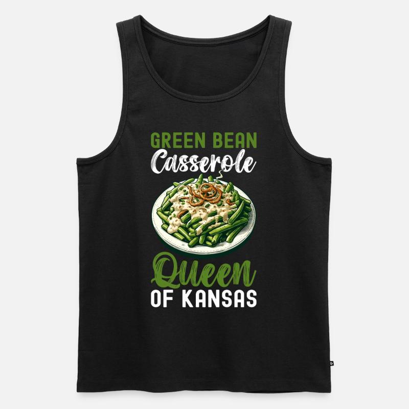 Grüne Bohnen Auflauf - Männer Premium Bio Tank Top - Schwarz