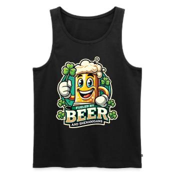St. Patricks Day Lustiger Bier Humor - Männer Premium Bio Tank Top - Schwarz - Vorne - AI Model Male 178 light (178cm)