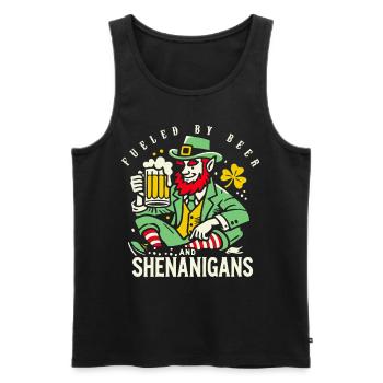 S’amuser à la Saint-Patrick avec de la bière et des manigances - Débardeur bio Premium Homme - noir - Devant - Michal (187cm)
