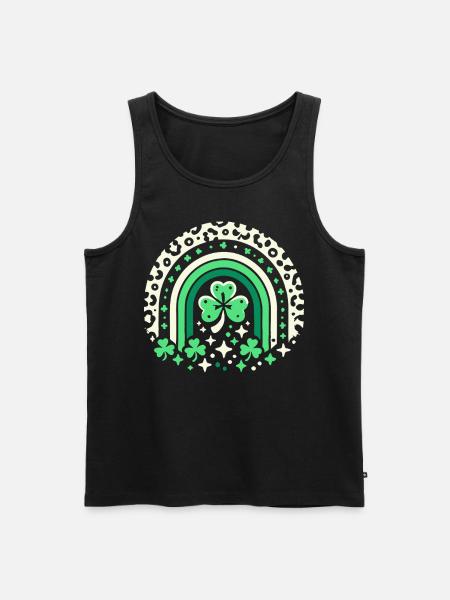 Saint-Patrick trèfle arc-en-ciel chance - Débardeur bio Premium Homme - noir