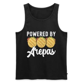 Venezolanische Arepas - Männer Premium Bio Tank Top - Schwarz - Vorne - AI Model Male 178 light (178cm)