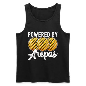Venezolanische Arepas - Männer Premium Bio Tank Top - Schwarz - Vorne - AI Model Male 178 light (178cm)
