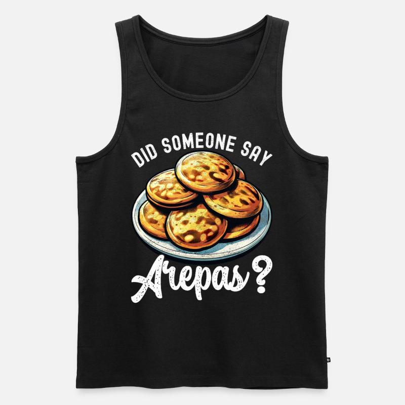 Venezolanische Arepas - Männer Premium Bio Tank Top - Schwarz