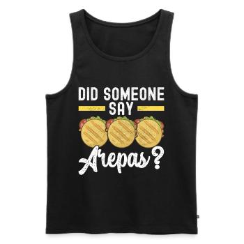 Venezolanische Arepas - Männer Premium Bio Tank Top - Schwarz - Vorne - AI Model Male 178 light (178cm)