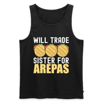 Venezolanische Arepas - Männer Premium Bio Tank Top - Schwarz - Vorne - AI Model Male 178 light (178cm)