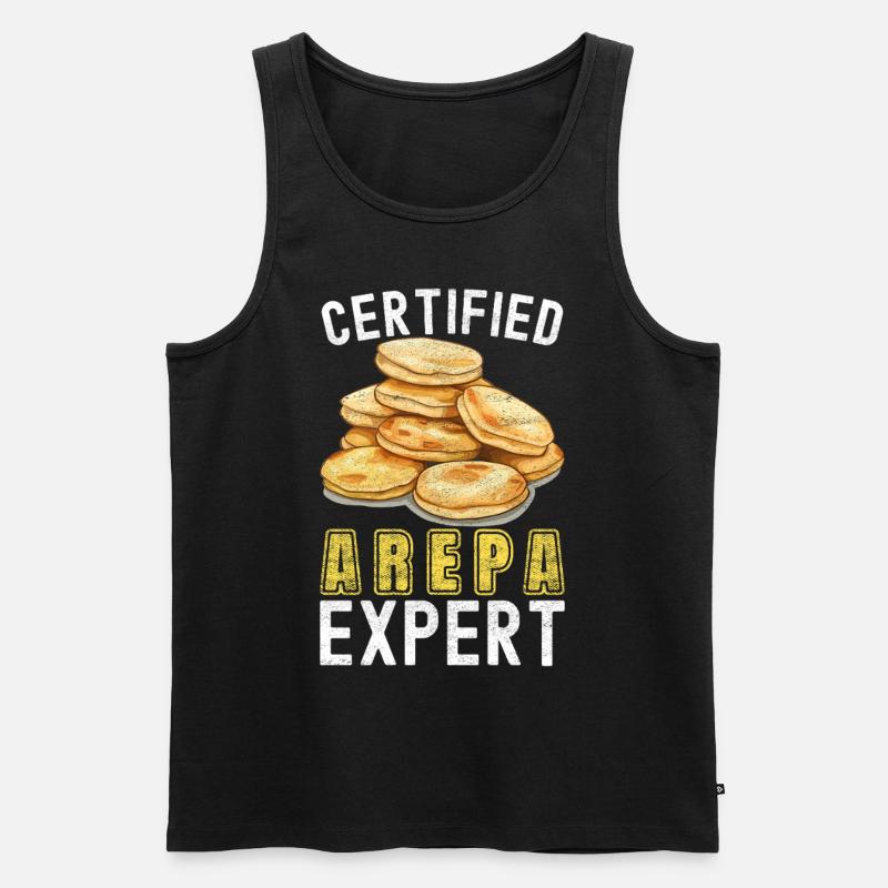 Venezolanische Arepas - Männer Premium Bio Tank Top - Schwarz