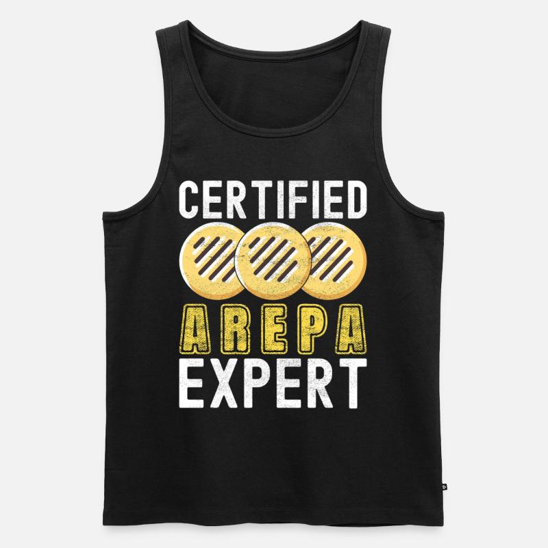 Venezolanische Arepas - Männer Premium Bio Tank Top - Schwarz