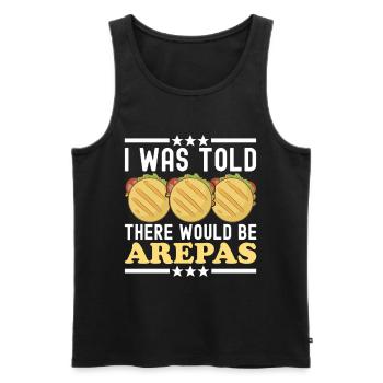 Venezolanische Arepas - Männer Premium Bio Tank Top - Schwarz - Vorne - AI Model Male 178 light (178cm)